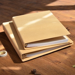 Carpeta planificadora A5, carpeta de 6 anillas, carpeta de 4 anillas A4, cubierta de planificador kraft B5, carpeta kraft, agenda, planificador recargable, organizador de planificador, día
