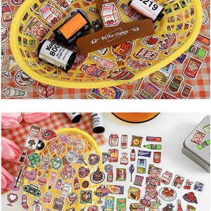 Food Sticker Life Stickers Cute Stickers Card - Etsy
