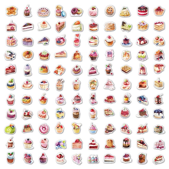 50 Sheets Cute Sticker Book Strawberry Cream Decorative Stickers Vintage  Scrapbooking Label Diary Phone Journal Planner - AliExpress