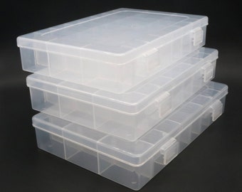 Scatola Portaoggetti In Plastica Con Divisorio Regolabile, Scomparto Rimovibile Per Gioielli, Perline, Orecchini, Contenitore Pesca, Piccoli Accessori - Foto 10