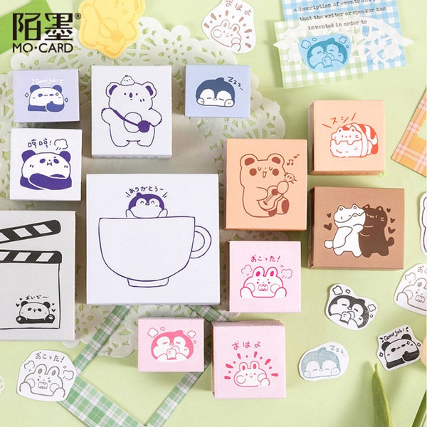 Animal stamp, gift stamp, life stamp, wood stamp, cute stamp, kawaii stamp, Planner Stamp, Nature themes