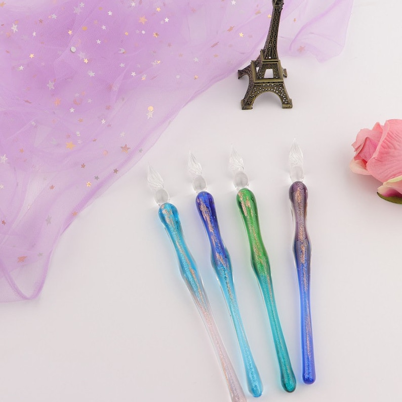 Starry Sky Glass Pen Set, Two-color Gradient Glass Calligraphy, Back To School, Glass Calligraphy Pen, Glass Pen Gift Box, Glass Dip Pen image 10