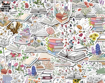 50pcs, cute stickers, suitcase stickers, book, waterproof sticker, luggage stickers, kawaii stationary, Scrapbook Sticker, Sticker set