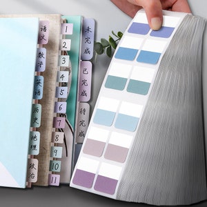 Notes adhésives index, notes adhésives PET, mémo agenda, Kawaii, scrapbooking, bloc-notes coloré et mignon, papeterie, agenda