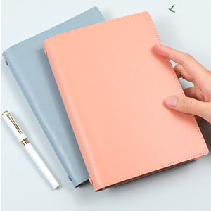 A5 Planner Binder, 3colors, soft planner cover, green, pink, blue,6 ring binder, back to school, school supplies, Notebook, organizer
