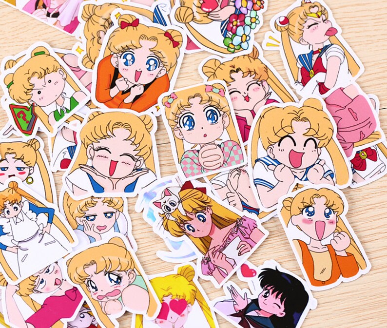 24pcs sailor moon stickers animation planner sticker etsy