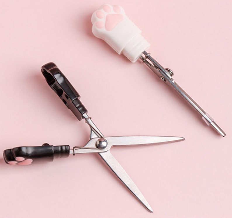 Scissors Cat Paw Scissors Cute Kawaii Stainless Steel Etsy
