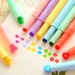 2 pcs, Highlighter Pens, Marker Pen, Fluorescent pens, Kawaii Stationary, stamp pens, sign pen, Fluorescent Colors, Planner Pen, star shaped 