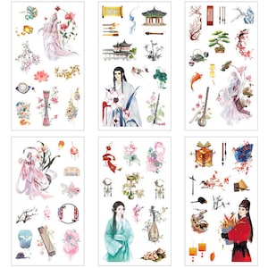 6 sheets, Flowers stickers, plant sticker, Planner Sticker, Decorative Stickers, kawaii stationary