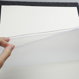 3 st, PVC-ficka, A5-ficka med dragkedja, ficka i personlig storlek, A7-ficka med dragkedja, förvaring av klistermärken, instick, korthållare, kortorganisatör, med dragkedja bild 4