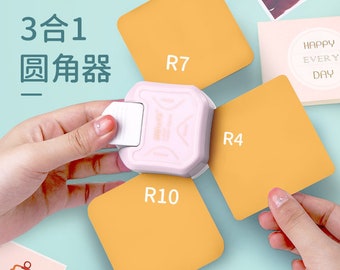 3 in 1 Corner Rounder, Corner Punch, Paper Cutter, Portable Cutter,3 ways, planner Punch, DIY Projects, metal, Office Supplies, scrapbooking