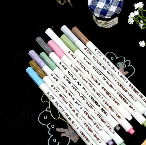 Metallic Pen, Photo Album Pen, 10pcs, Gold, Silver, Marker Pens, Colorful  Pens, Drawing Pens, Crafting Pen, Invitation Pen, Signing, Card 