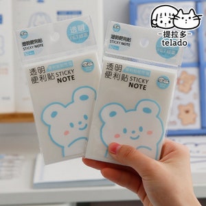 50 vellen, transparante plaknotitie, plaknotities, plannermemo, plaknotities, kawaii, schattig memoblok, briefpapier, planneraccessoire