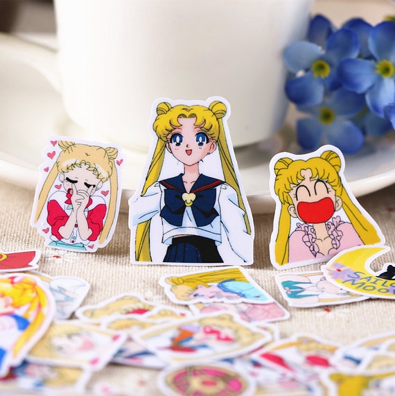 36pcs, Sailor Moon Stickers, Animation, Planner Sticker, kawaii stationary, Scrapbook Sticker, journal, cute, Sticker set