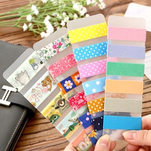 5 stuks, 5 x 15 cm, washitape-voorbeeldbord, washitape-accessoires, opberger, houder, verzameling, paginamarkering, washitape-kaart, washitape-dispenser