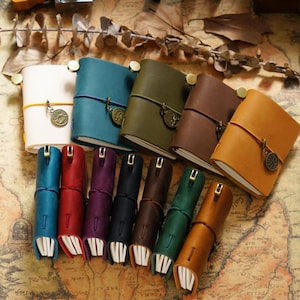 Mini Traveler's Notebook Cover, Leather Journals, Journal, refillable planner, travel journal, planner organizer