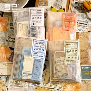 100 folhas, papel de diário usado, páginas vintage, kit, flor, papel de scrapbook, materiais de volta às aulas, páginas de diário, itens efêmeros de diário