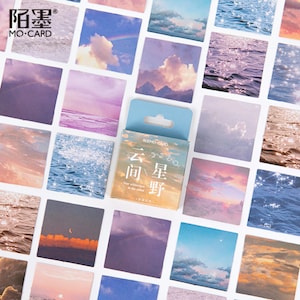 46 pcs, autocollants nuages, ciel, autocollants mignons, journal intime, boîte d'autocollants, autocollant pour agenda, papeterie kawaii, scrapbooking, thèmes nature