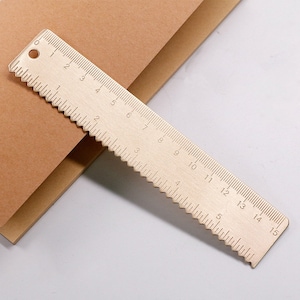 Brass ruler, metal ruler, back to school supplies, wave, school supplies, desk accessories, 15cm, cute ruler, aesthetic ruler, kawaii