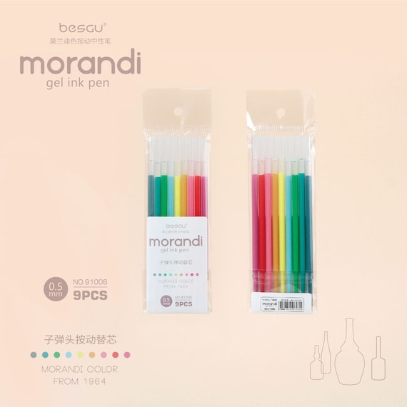 9pcs Morandi Gel Pens, Color Pen for Journaling, Drawing, Note Taking,  0.5mm Colorful Pens Stationery Gift Office School