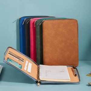 Raccoglitore A5, raccoglitore A5 a 6 anelli, copertina A5, copertina per planner, copertina con cerniera A5, copertina in PU, materiale scolastico per il ritorno a scuola, organizer, temi naturalistici