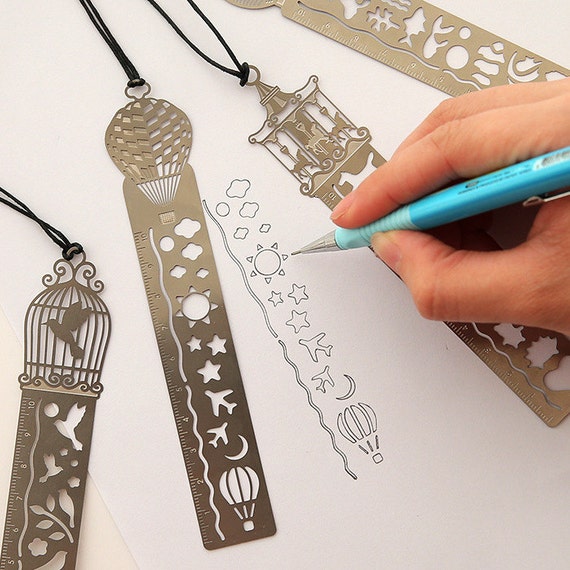 Planner Stencil, Metal bookmark, template Ruler, Journal Stencils, Daily Planner, bullet journal stencil, stencil notebook, planner traveler