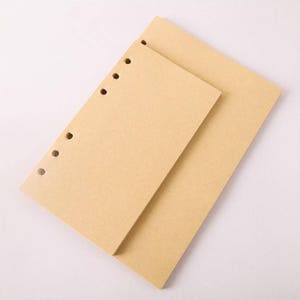 Inserto per planner A5, formato personale, inserti Kraft, ricarica vuota, 40 fogli, planner ricaricabile, inserti, da utilizzare con Planner Binder