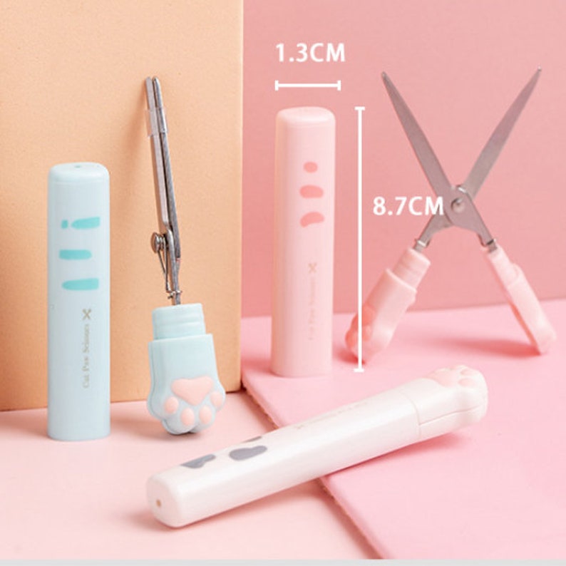 Scissors Cat Paw Scissors Cute Kawaii Stainless Steel Etsy