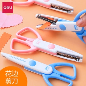 Lace Scissors, Wavy scissors, Serrated scissors, pink, blue, cute paper cutting, washi tape cutter, Office Supplies, scrapbooking, planner