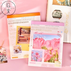 30 fogli, adesivi floreali, decorazione album fotografico, adesivi carini, set di adesivi, foglio di adesivi, libro di adesivi, regalo per lei, regalo per planner