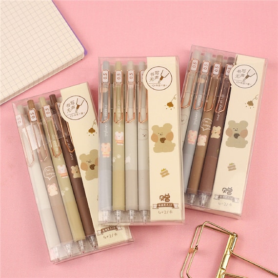 4pcs Kawaii Stationery Cute Gel Pens Cute Stationary Japanese Pens