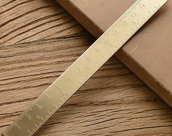 Brass ruler, metal ruler, 15cm Ruler, Drawing Ruler, cute ruler, kawaii stationery, student ruler, Back to School supplies, school supplies