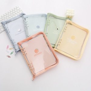 A5 Planner Binder, planner cover, PVC Zipper Binder, personal size, 6 ring binder, Candy Color, back to school supplies, organizer, inserts