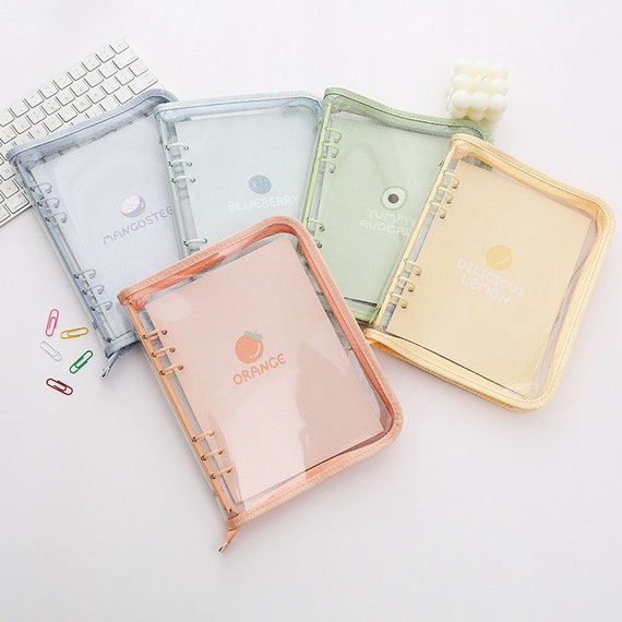 A5 Planner Binder, Planner Cover, PVC Zipper Binder, Personal Size, 6 Ring  Binder, Candy Color, Back to School Supplies, Organizer, Inserts - Etsy