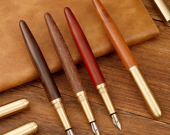 Holzmaserung Füllfederhalter, Messing Füllfederhalter, Zurück in die Schule, Stift für Unternehmen, Stift für Studenten, gutes Geschenk, ästhetischer Füllfederhalter