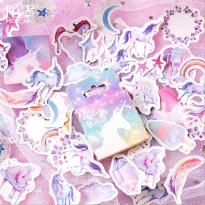 46 piezas, pegatinas de animales, copos de pegatinas, pegatinas bonitas, pegatinas para planificador, papelería kawaii, álbum de recortes, diario, pegatinas lindas, juego de pegatinas
