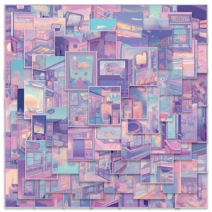 72 pièces, autocollants pour valises, violet, autocollants imperméables, autocollants pour bagages, papeterie kawaii, autocollants pour album, lot d'autocollants