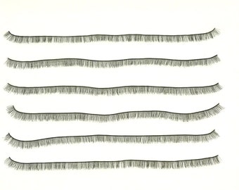 5pcs, Doll eyelashes, toy eyelashes, Black lashes, Amigurumi eyelashes, baby doll eyelashes, doll eyelash supply, 20cm, Craft DIY Material