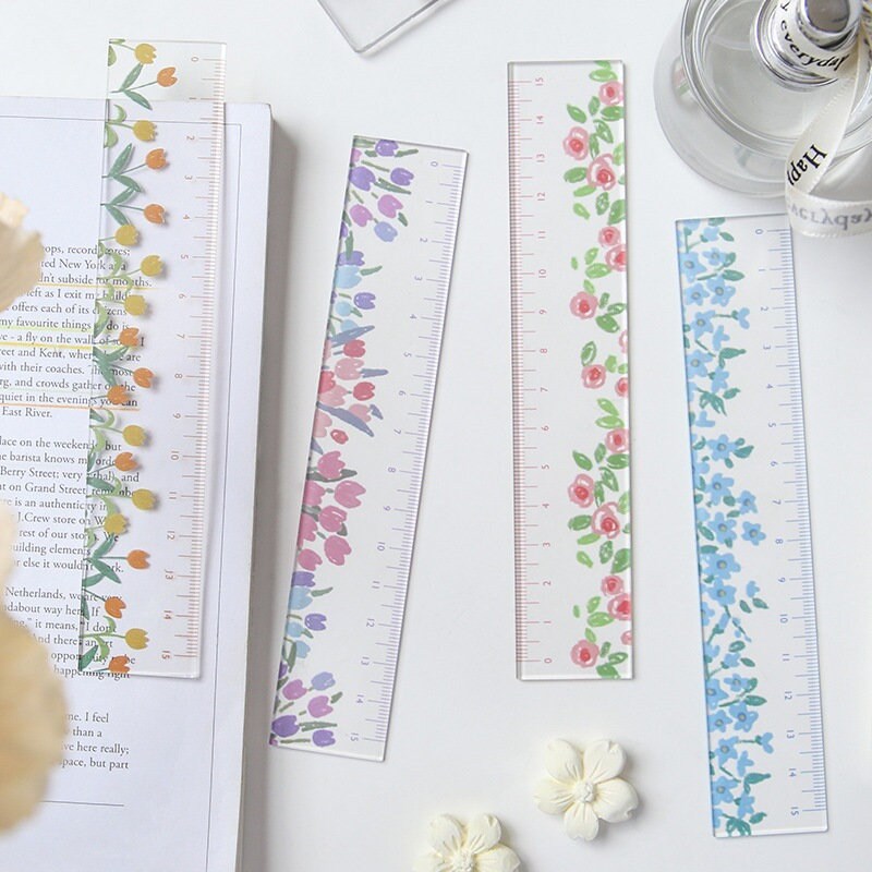 Flower Ruler 15cm Drawing Ruler Learning Cute Ruler - Etsy
