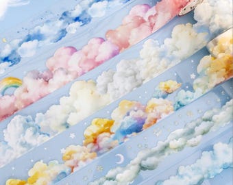 45mmx2m, Wolke, Regenbogen, PET-Band, Dekomaterialien, Trennpapier