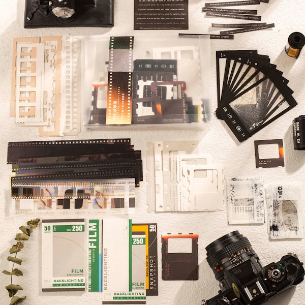 Set of 94pcs, Material bag, gift packs, junk journal paper, film, scrapbook paper, bullet journaling kit