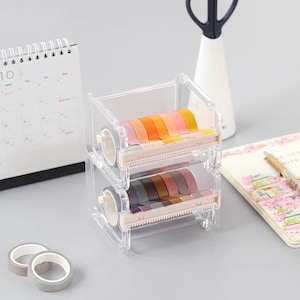 Mini paper washi tape dispenser holder Two sawtooth tapes cutter Office  organizer desk accessories School supplies