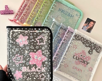 A5 Planner Binder, planner cover, PVC Zipper Binder, Sticker storage, 6 ring binder, Candy Color, back to school supplies, organizer, insert
