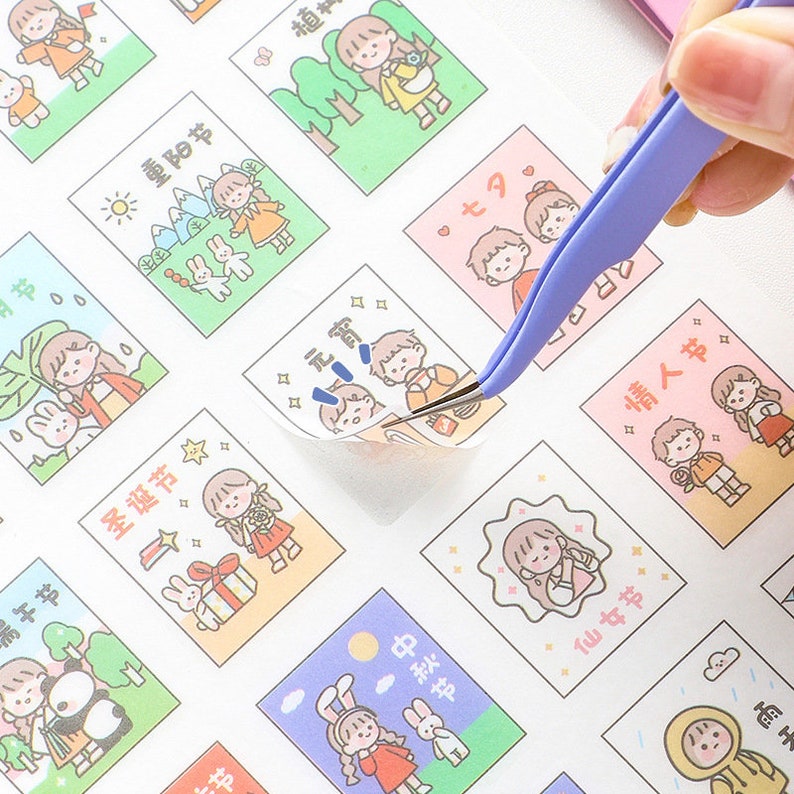 Stickers Tweezers Diary Deco Tweezers for Sticker Journal Etsy