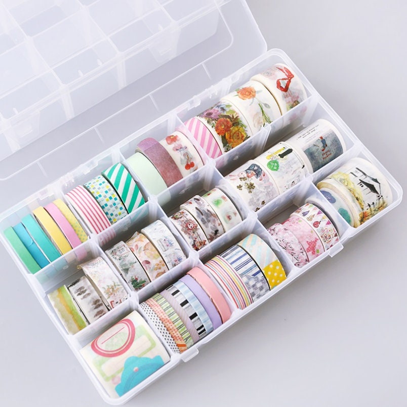 Large Size Washi Tapes Storage Plastic Storage Box Etsy