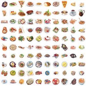 100 pezzi, adesivi alimentari, adesivi carini, fiocchi adesivi, adesivi sigillanti, adesivi kawaii, adesivi per pianificatori, adesivi per album, adesivi per diari
