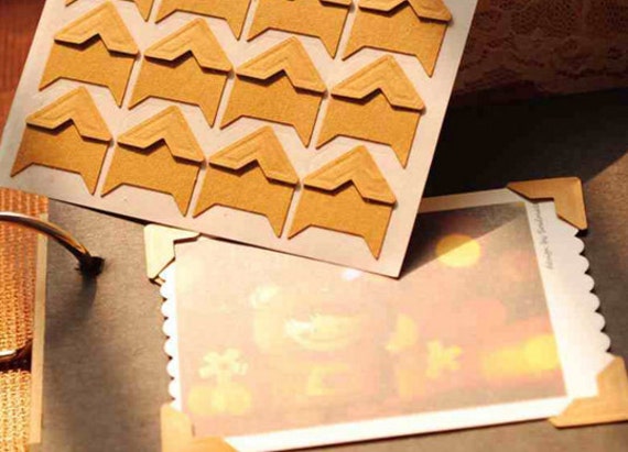 120pcs Self Adhesive Paper Photo Corner Stickers for