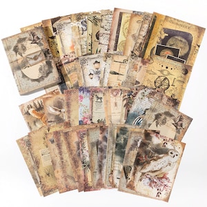 100 piezas, papel de diario basura, flor, kit de diario basura, papel para álbumes de recortes, papel decorativo, retro, páginas de diario, efímeras de diario