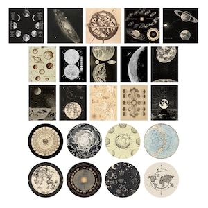 46 pezzi, adesivo lunare, adesivo galassia, adesivo cosmico, pianeta, universo, fiocchi adesivi, adesivo per album, adesivi per diario, set di adesivi