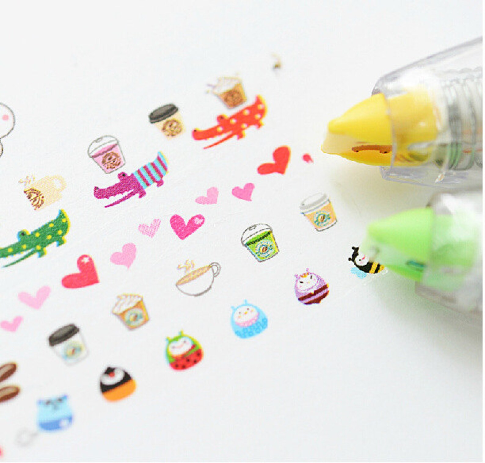 Decorative Correction Tape,Valentines Day Gifts For Kids Diy Cartoon Pattern Decorative Tape Decorative Curve Highlighter For Scrapbooking Greeting Card Letter Diarycute Stationary Supplies